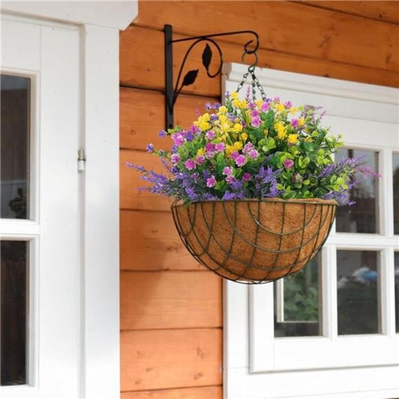 12 Pcs Artificial Flowers Outdoor, Faux Artificial Plants UV Resistant Plastic - Picture 5 of 8